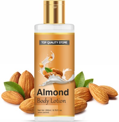 Top Quality Store Almond Body Lotion, Aloe Hydration, with Aloe Vera, for Men & Women(200 ml)