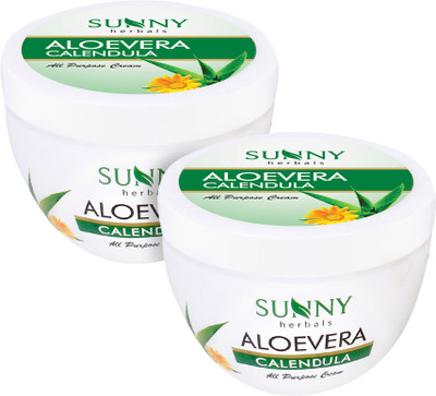 Sunny Herbals Aloevera All purpose Cream - Pack of 2(125 g)