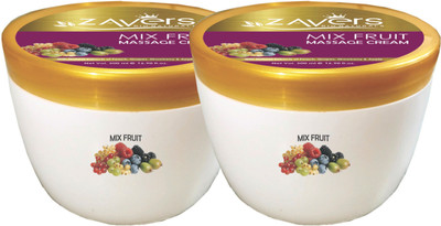 Zavers Mix Fruit Massage Cream - 500 ml (Pack of 2)(1000 ml)