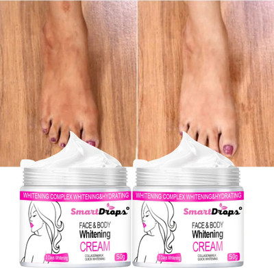 smartdrops Whitening & Skin Brightening Cream for Even Skin Tone & Deep Nourishment(100 g)