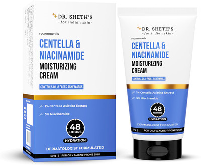 Dr. Sheth's Centella and Niacinamide Moisturizing Cream | 48-Hour* Hydration(50 g)