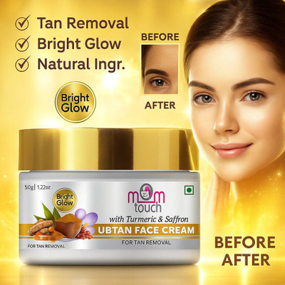 mom touch Ubtan Oil-Free Face Moisturizer with Turmeric & Saffron for Skin Brightening(50 ml)