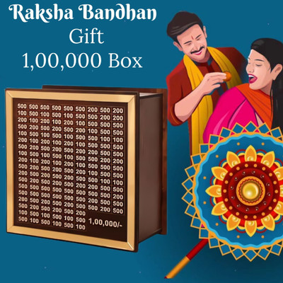 dhanlakshmii Raksha Bandhan Gift for Sister Best Rakhi Gift Unique Rakhi Surprise for Sister Wooden Money Clip(Brown, Gold)