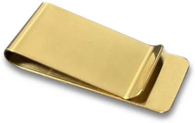 Mridshala Cash Bill Bank Note Paper Money Clip Magnet Business Medium Stainless Steel Money Clip(Gold)