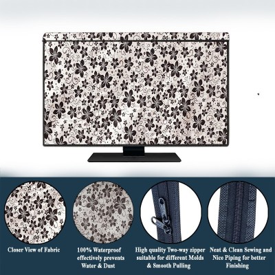 JM Homefurnishings Padded Cover, Dust Cover, etc. for 39 inch Computer Monitor, TV, LCD Monitor, etc.  - LEDTVJM36_39IN(Black, Grey)