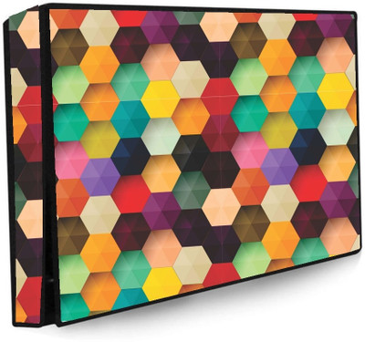 Wacky 32 Inch Led TV Cover Waterproof with Transparent Polyethene Layer for 32 inch Thomson, KODAK, Sony, Samsang, Mi Led TV Cover  - Led-32-K-Multi-peach(Red, Black)