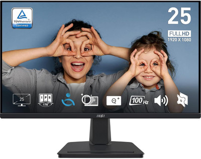 MSI 62.23 cm (25 inch) Full HD IPS Panel Monitor (PRO MP251)(Adaptive Sync, Response Time: 1 ms, 100 Hz Refresh Rate)