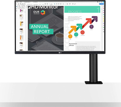 LG 27 inch Quad HD Gaming Monitor (Ergo IPS Monitor with HDR 10 Compatibility and USB Type-C Connectivity, Black) (Response Time: 5 ms)