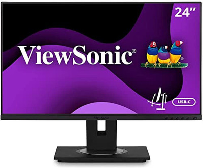 ViewSonic VG2455 24 inch Full HD LED Backlit IPS Panel Monitor (24″ Advanced Ergonomics for Home and Office) (Frameless, Response Time: 5 ms)