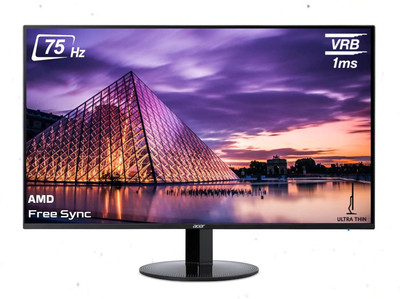 Acer 23.8 Inch Full HD LED Backlit VA Panel Monitor (SA241Y)  (AMD Free Sync, Response Time: 1 Ms, 75 Hz Refresh Rate) For Rs. 5984 @ 41 %