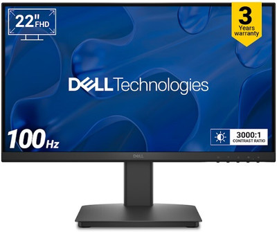 DELL SE-Series 55.88 cm (22 inch) Full HD LED Backlit VA Panel with Contrast 3000:1, Tilt Adjustment, 1x HDMI, 1xVGA, 3 Years Warranty, TUV Rheinland 3-star Eye Comfort, Ultra-Thin Bezel Monitor (SE2225HM)(Response Time: 5 ms, 100 Hz Refresh Rate)