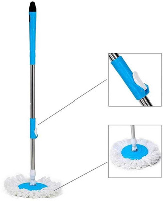 adjgang Mop stick Mop Rod(Blue 1 m)
