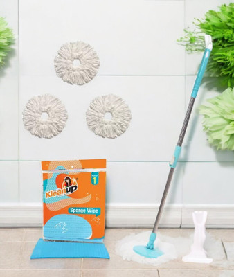 Pranay's Kleanup Mop_Cleaning_wipe_set_5-HH002 Mop Set(Blue 1.19 m)