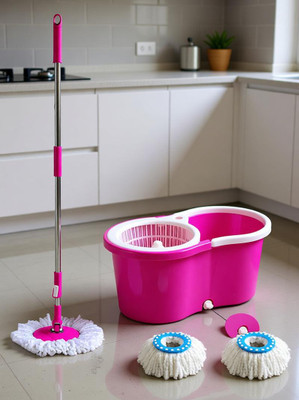 ShopGlobal SH PVC PINK 2R Mop Set(Multicolor)