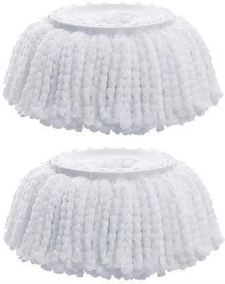 PAL Universal Fit Replacement Refill for 360 Rotating Spin Magic Mop Pack Of 2 Refill(White 10 m)