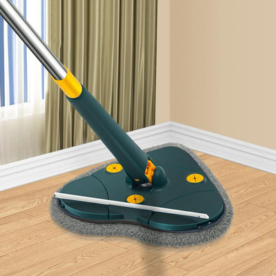 RBGIIT Adjustable Cleaning Mop, Wet Flat Mop, 360 Rotation Squeeze Mop Set with Wiper Wet & Dry Mop(Multicolor)