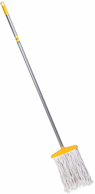 HIC Refillable Cotton 'T' Mop ideal for all kind of floor YI-206 Wet & Dry Mop(White)