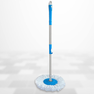 ONTOMO 360° Mop Full Stick Head and Refill Slipper Mop Head and Refill(Blue)
