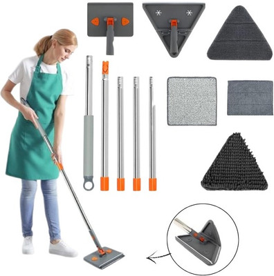 Viahbin Wet & Dry Mop(Multicolor 1.85 m)