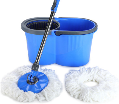 WAYMORE SmartBuy 360 FLOOR CLEANING COMES WITH 2 MICROFIBER REFILL AND MOP STICK String Mop(Blue, White)