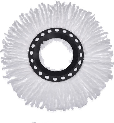 LSARI Microfiber Replacement Head Refill for Rotating Spin Mop Cleaner for Home (1pc.) Wet & Dry Mop(White)