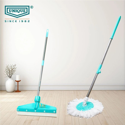 UNIQUE spin mop stick Microfiber mop refill |Mini hifi bathroom wiper for home cleaning Mop Set(Multicolor 1.15 m)