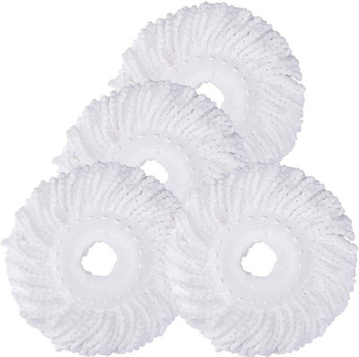 RAKRISH 360 Rotating Magic Spin Microfiber Mop Head Refill Super Absorbent Refills Refill(White)