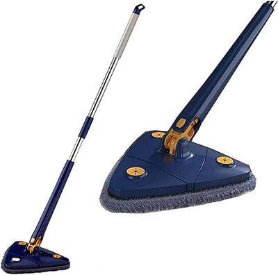 JestNest 360 Degree Rotatable Multifunctional Triangle Mop Wet & Dry Mop(Blue)