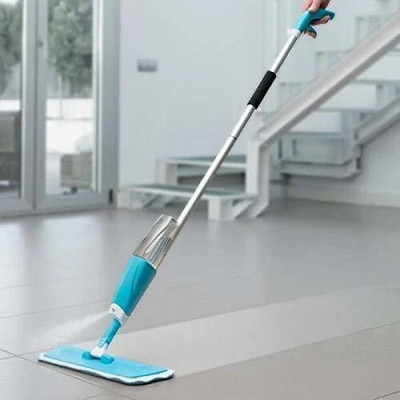 JANCOM Spray Mop for Floor Cleaning, Floor Mop with a Refillable Spray Bottle Wet & Dry Mop(Blue 12 m)