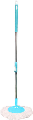 Pranay's Kleanup Eco Spin Mop-Rod Stick, Mop Head And 1 Refill - Wet & Dry 360 Mop Pocha Mop Rod(Multicolor)