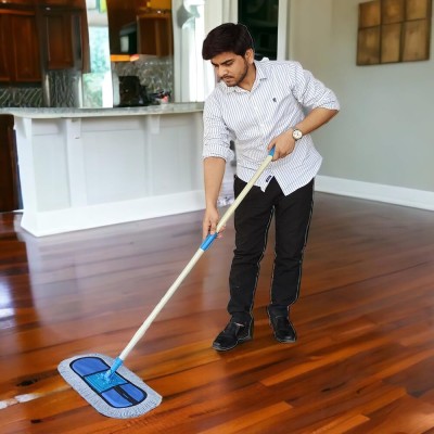 Inuvik Wet and Dry 24 Inch Mop Floor Cleaning Mop For|Home|Office|Hotes (FULL SET) Wet & Dry Mop(Blue)