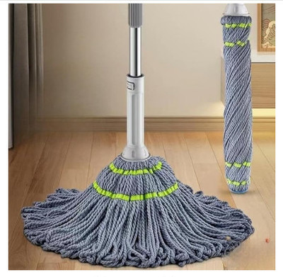 Padma Self Wringing Squeeze Twist Mop|With Extendable Handle,colour may vary Mop Set(Multicolor 1.2 m)