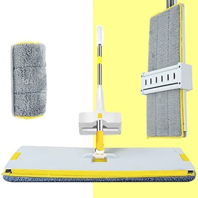 UPC Slider Squeeze Flat Mop ,Home Cleaning, Ultra Thick Super Absorbent Microfiber Flat Mop(Yellow)