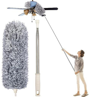 Pruthvirajsinh Microfiber Feather Duster Fan Cleaning Mop Dust Mop(Grey 25 m)