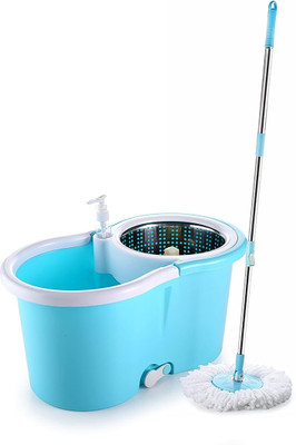N H Enterprise Spin Mop with Bucket for 360 Degree Household Floor Cleaning ( 1 Extra Refills ) Mop Set(Multicolor)