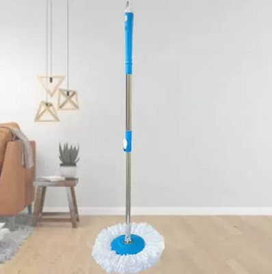 Dragon Spin Mop rod with Refill Mop Head and Rod(Blue)