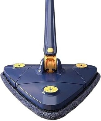 crownsmill 360° Rotatable Adjustable Triangle Cleaning Mop Wet & Dry Mop(Multicolor)