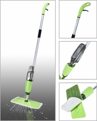 HD HORIZON with Device Multifunctional Microfiber Floor Cleaning Healthy Spray Mop with Removable Washable Cleaning Pad and Integrated Water Spray Mechanism (Blue, 46 x 16 x 10 cm) Wet & Dry Mop(Green)