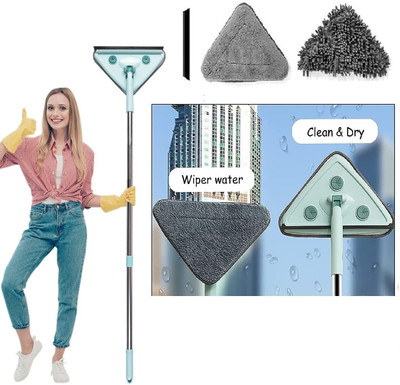 Deoxys Rotatable Triangle Mop, Multi-Functional Mopping Dust Mop(Multicolor)