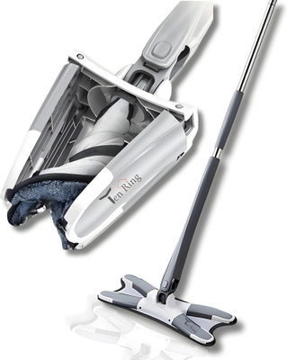 ForcerFlow Brush_360 Degree Microfiber X shape mop Microfibre Wet and Dry Brush(Grey)