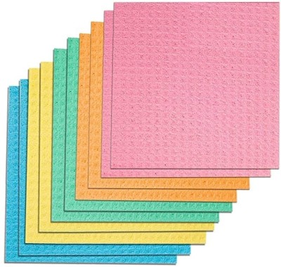 Tanvika Reusable and Washable Sponge Wipes, Pack Of 10 Wipes(Multicolor)