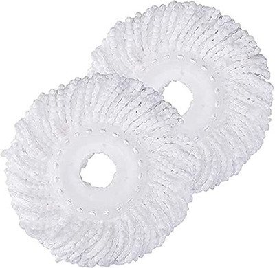 TUNGARIYA 360 Rotating Magic Spin Microfiber Mop Head Refill Refill(White)