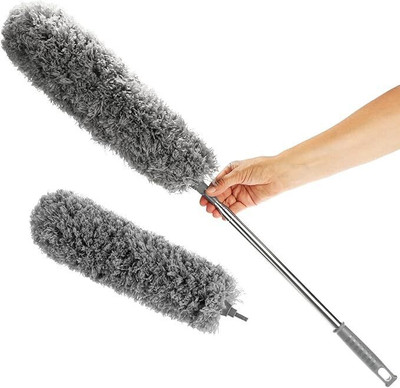 GEEO 100-Inch Extendable Microfiber Duster – Long Handle Cleaning MOP Dust Mop(Grey 2 m)