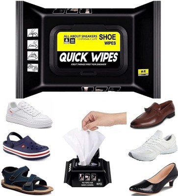 BUNLEK Quick Remove Dirt Stain Shoe Cleaner Wipes Shoe Wipes for Sneakers Cleaning Kit Wipes(Multicolor)