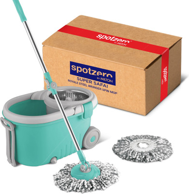 Spotzero by Milton ROYALE STEEL WRINGER SPIN Mop Set(Multicolor)