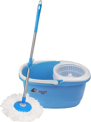 VAULT BHARAT Mop Bucket With Handle 360 Degree Easy Magic Cleaning Mop Set(Blue)