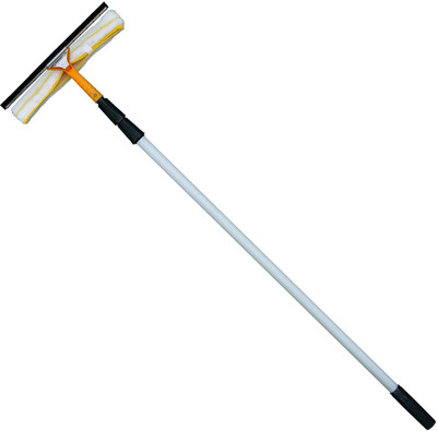 balajiecom Solar Panel Cleaning Brush with Wiper & 2 in 1 Kit 4 Mtr Pole Flat Mop Flat Mop(Yellow 1.8 m)
