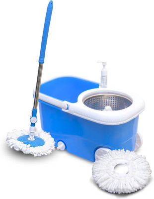 radhvi 360 Cleaning Spin Mop Bucket Set for Floor Cleaning Blue Mop Set(Blue 123 m)
