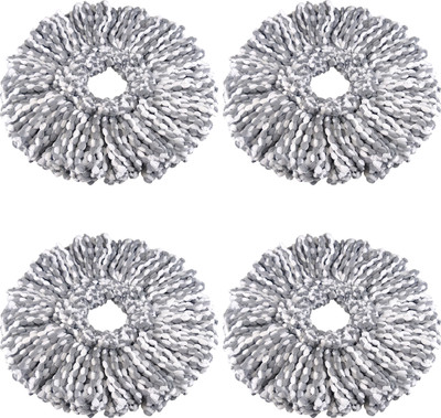 Primeway Polyester Microfibre Mop Head Replacement Refills, 38cm Diameter, 130 grams Each Mop Head(Grey)