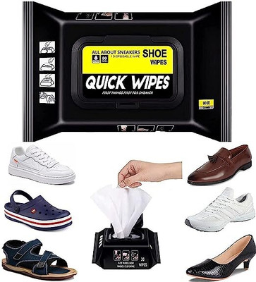 StoreupZone Quick Remove Dirt Stain Shoe Cleaner Wipes Shoe Wipes for Sneakers Cleaning Kit Wipes(White) deal from flipkart